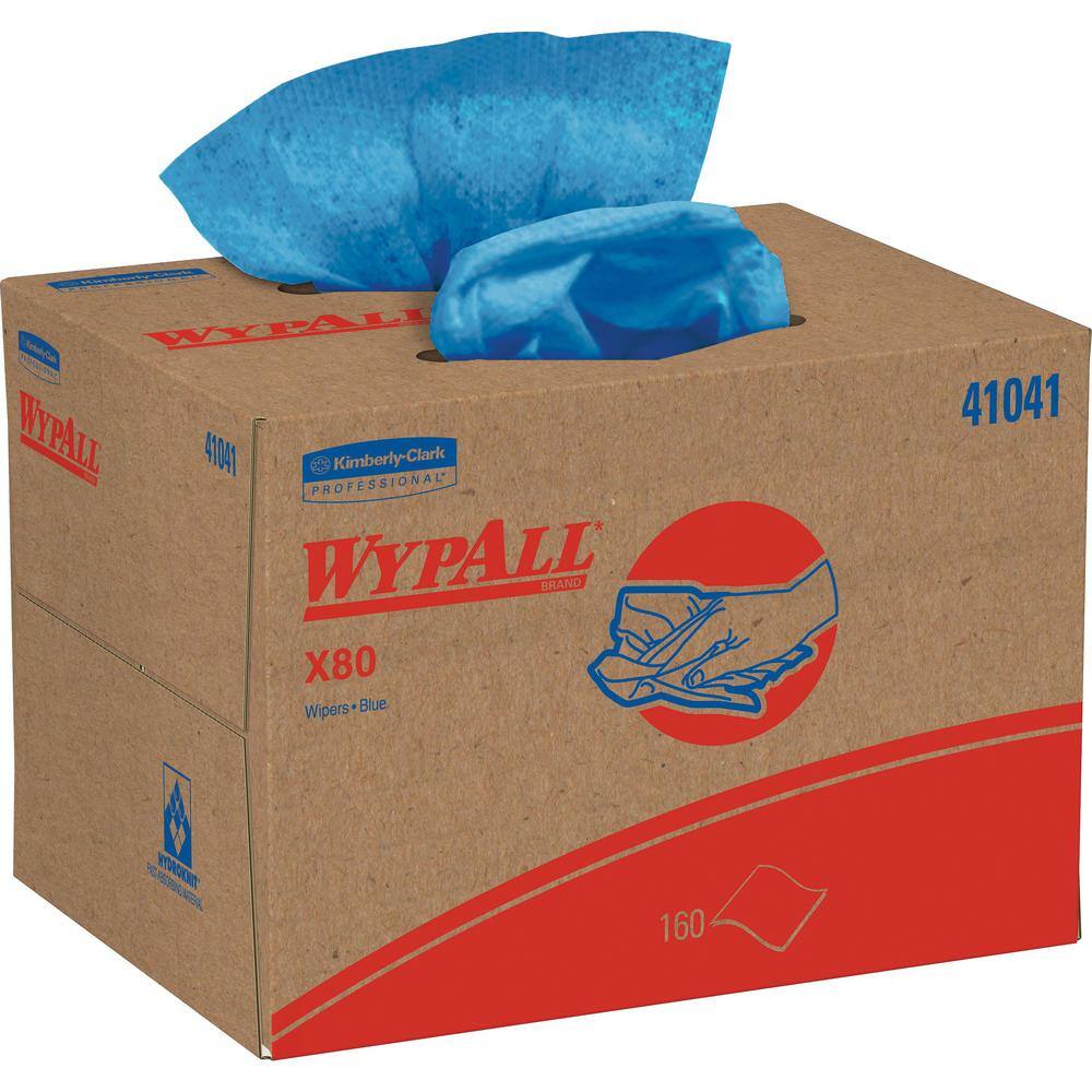 WYPALL X80 Blue Wipers Brag Box (160-Count) KIM41041