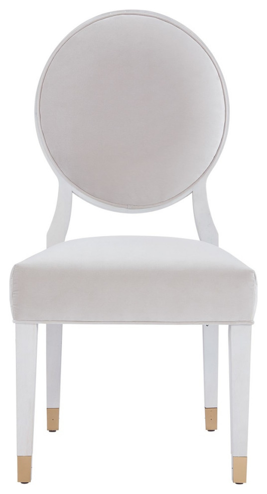 Miranda Kerr Oval Back Dining Wood Side Chair  Set of 2  White   Transitional   Dining Chairs   by Universal Furniture Company  Houzz