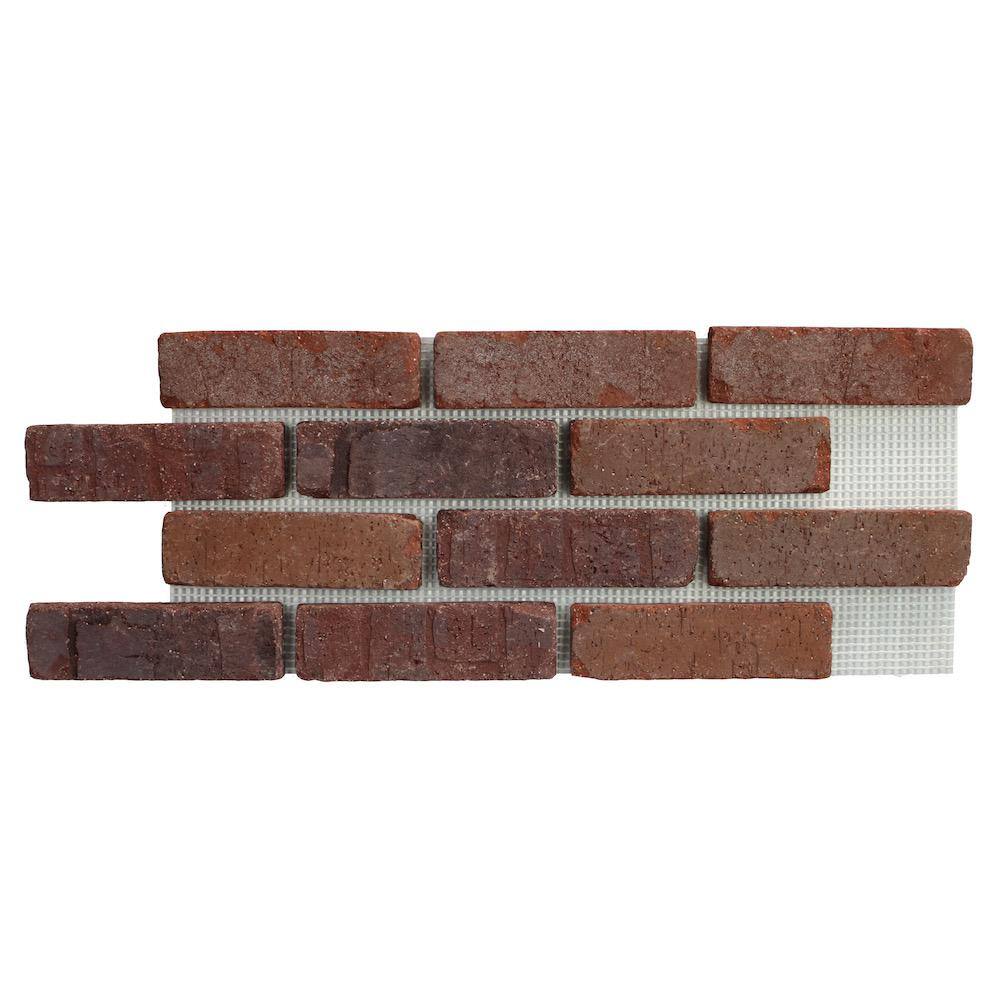 Old Mill Brick 28 in. x 10.5 in. x 0.5 in. Brickwebb Riviera Thin Brick Sheets (Box of 5-Sheets) BW-370047CS