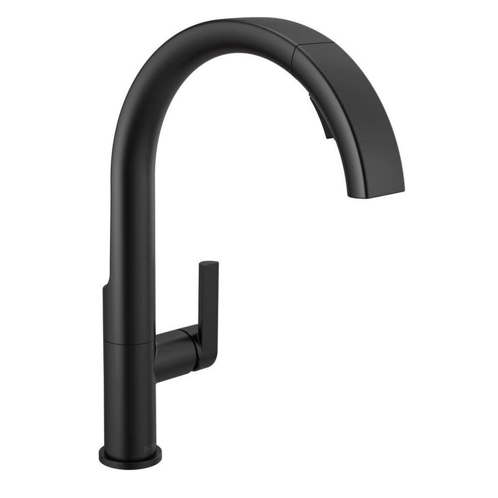 Delta Keele Single-Handle Pull-Down Sprayer Kitchen Faucet in Matte Black 19824LF-BL