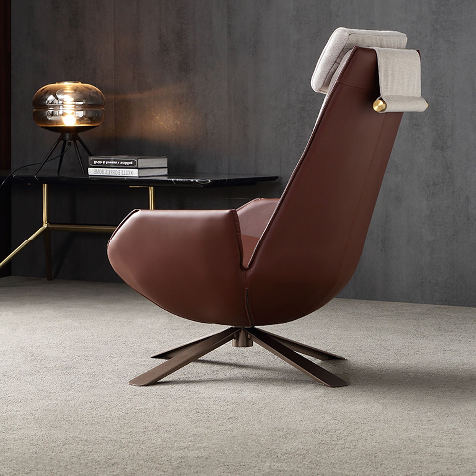 Severo Lounge Chair Lc045 Brown