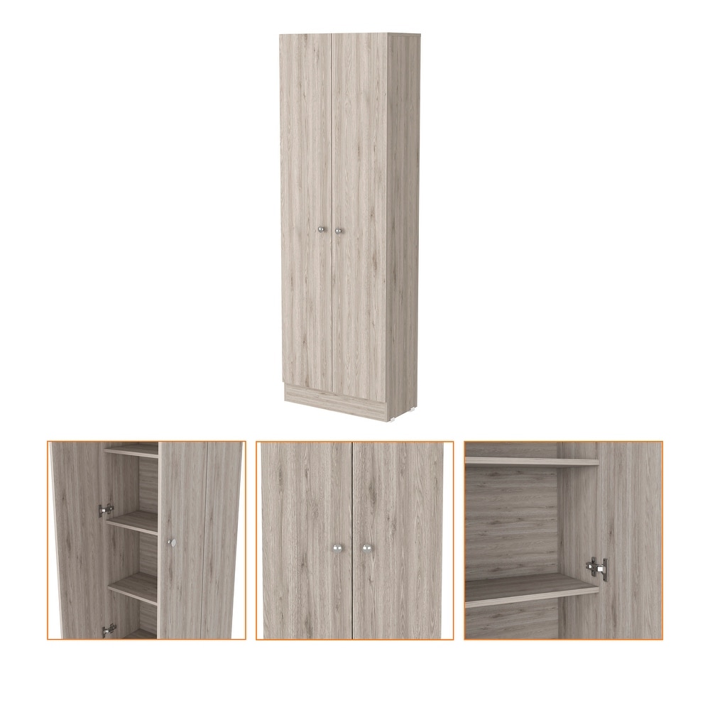 Simple Rectangle 2 Door Storage Tall Cabinet