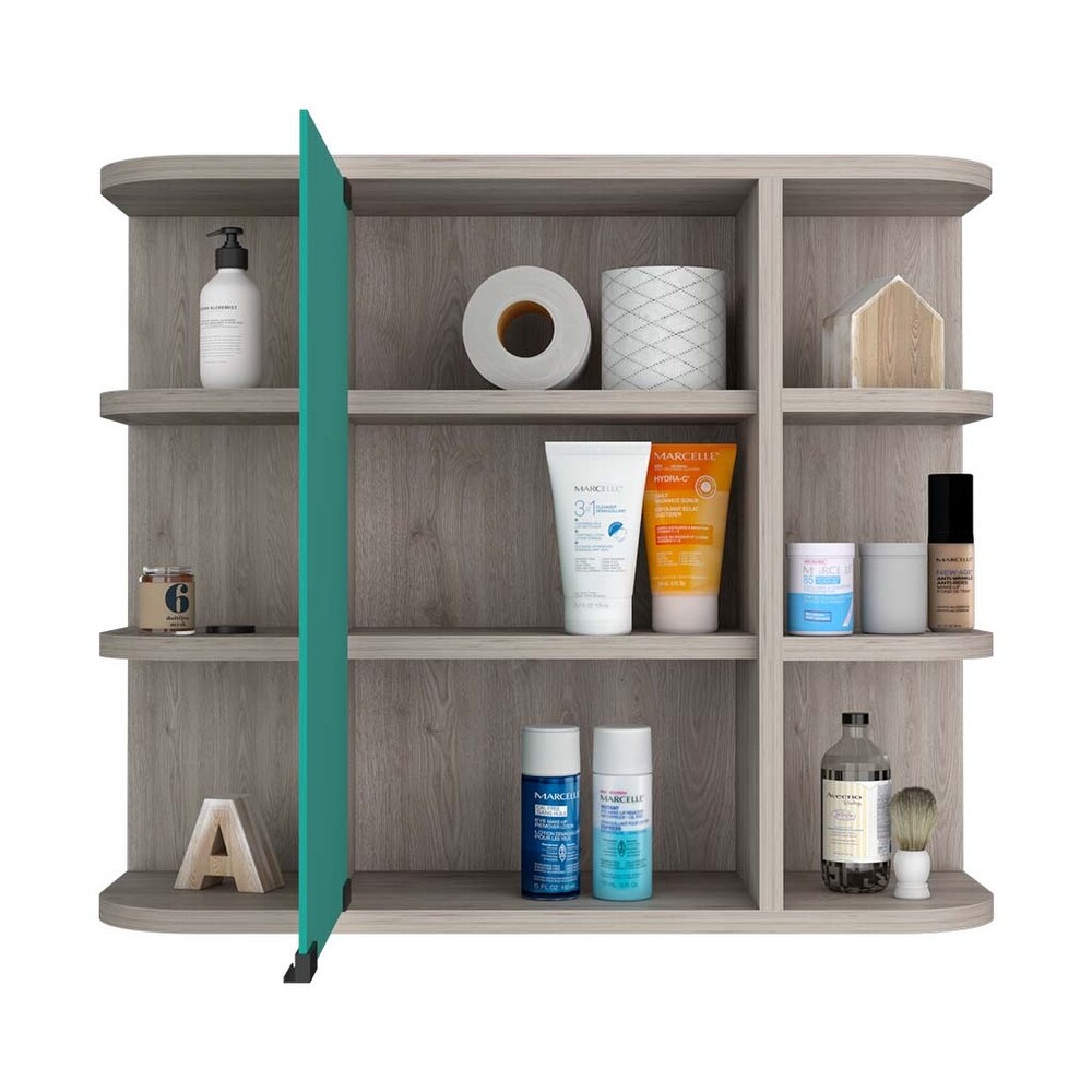 Medicine Cabinet  Six External Shelves Mirror