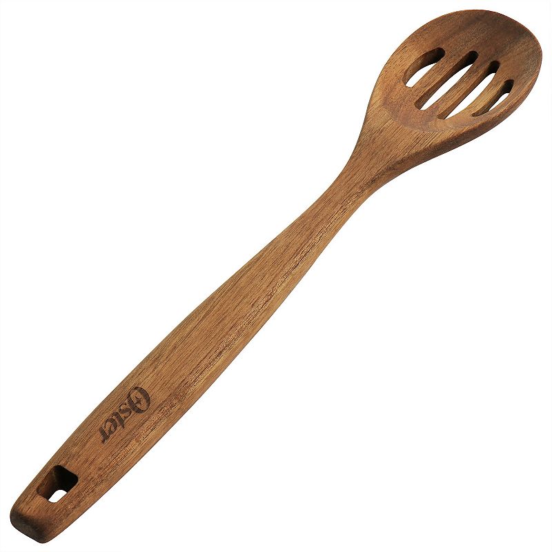 Oster Cocina Acacia Wood Slotted Spoon Cooking Utensil