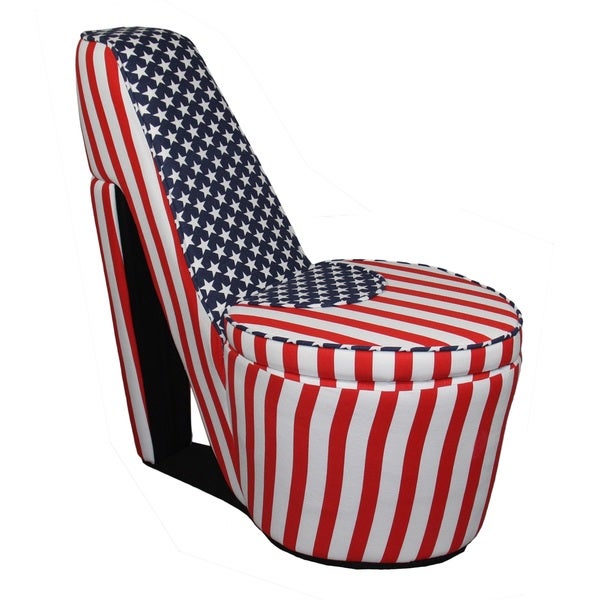 American Flag High Heels Storage Chair