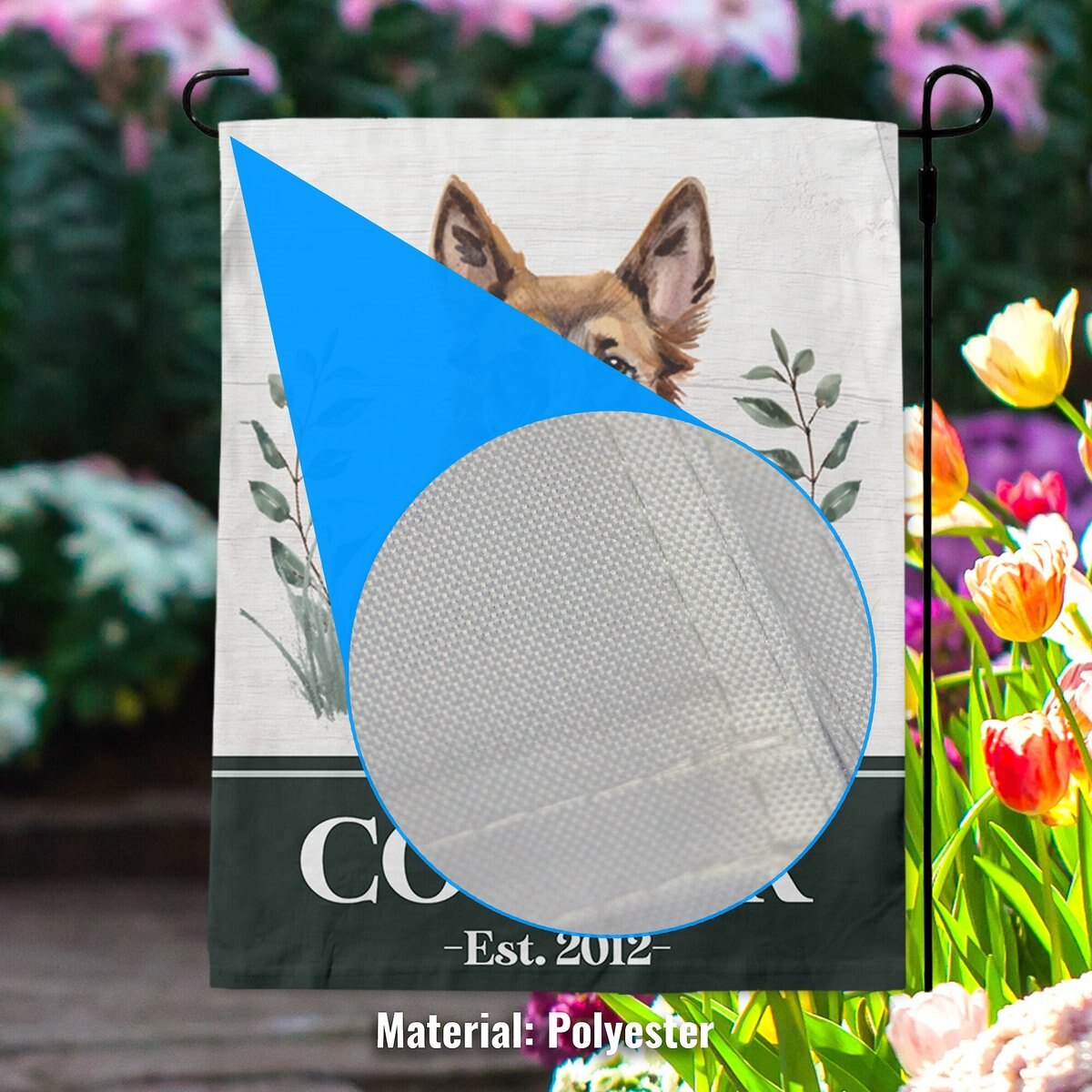 904 Custom Personalized Dog Breed Botanical Garden Flag