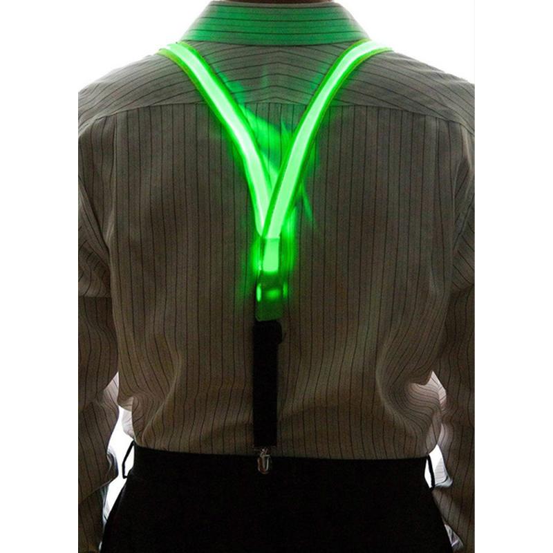 Light Up LED Suspenders Bow Tie