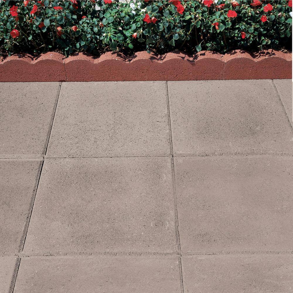 Pavestone 12 in. x 12 in. x 1.5 in. Pewter Square Concrete Step Stone 71200