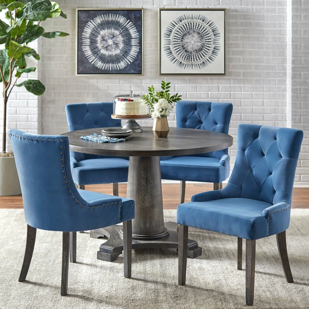 angelo:HOME Dining Chairs - Ariana Upholstered Parsons set of 2 or 4 (blue)