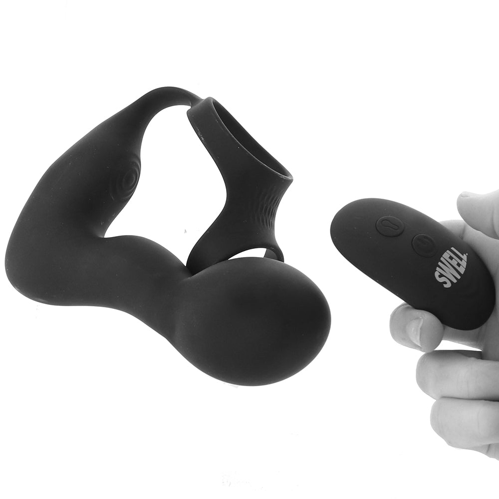 Swell Inflatable Vibrating Prostate Plug and Ring