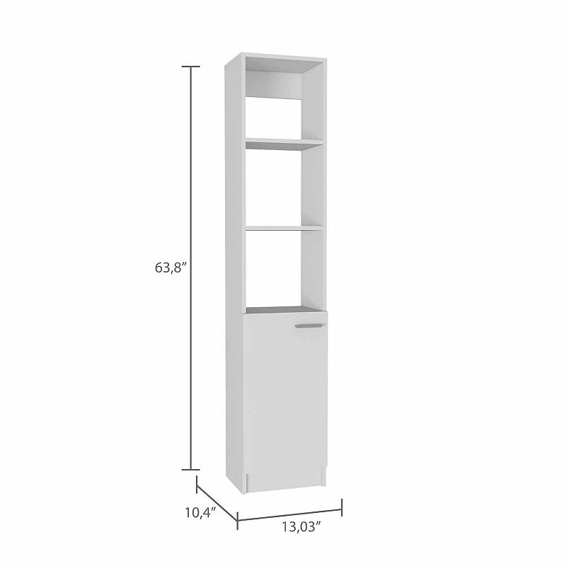 Kansas Linen Cabinet， Three Shelves， One Cabinet