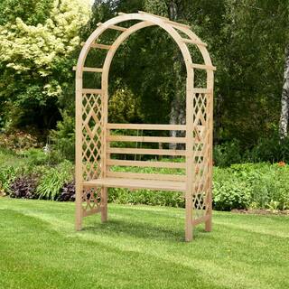 Outsunny 81.5 in. Bench Pergola Trellis 84B-470