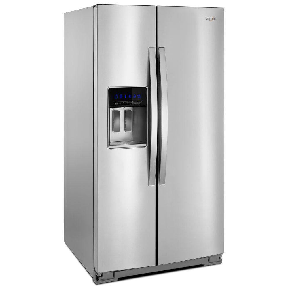 Whirlpool 28 cu. ft. Side by Side Refrigerator in Fingerprint Resistant Stainless Steel WRS588FIHZ