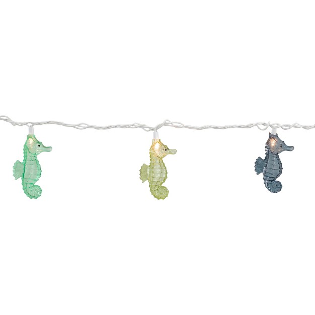 Northlight 10 Count Blue And Green Seahorse Novelty String Lights 6 5 Ft White Wire