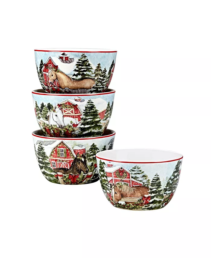 Certified International Homestead Christmas 16 Piece Dinnerware Set