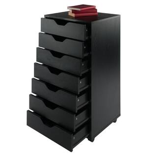 Winsome Halifax Black 7-Drawer Storage Cabinet 20792