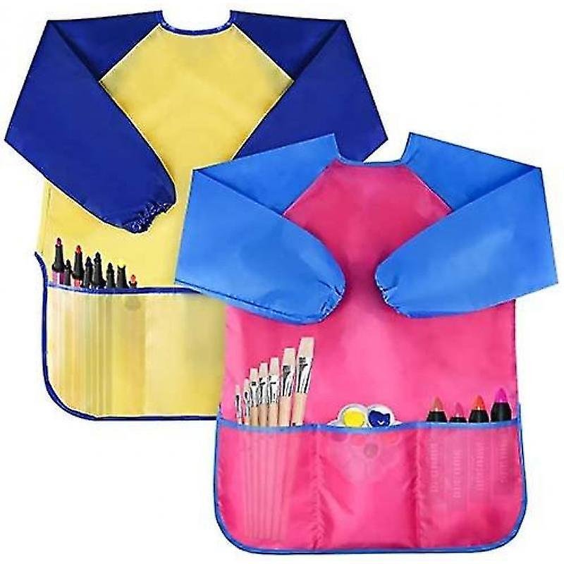 4-piece Children's Drawing Apron With Velcro