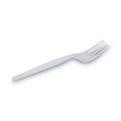 Dixie Plastic Cutlery， Heavyweight Forks， White， 1，000/Carton (FH207CT)