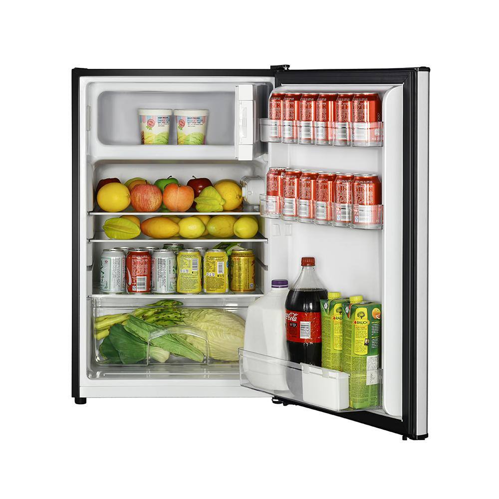 Magic Chef 4.5 cu. ft. Mini Fridge with True Freezer in Stainless Look HMTR450SE