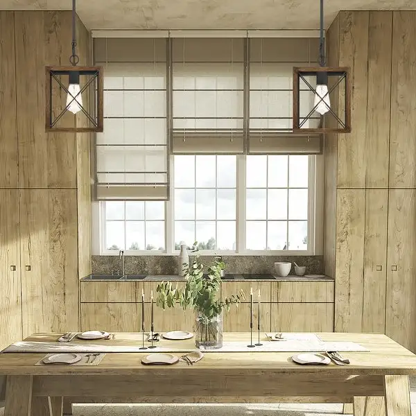Acroma 1 Light 8In Linear Modern Farmhouse Rectangle Chandelier-UL Certified - N/A Shopping - The Best Deals on Chandeliers