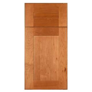 Home Decorators Collection Hargrove Assembled 24x84x24 in. Plywood Shaker Utility Kitchen Cabinet Soft Close 4 rollouts in Stained Cinnamon U242484-4T-HCN