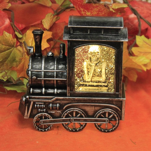 Roman Inc Halloween Halloween Train Skeleton Swirl Roman Inc Water Globe