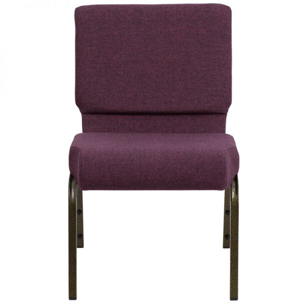 Flash Furniture Plum Fabric Big and Tall Church Chair