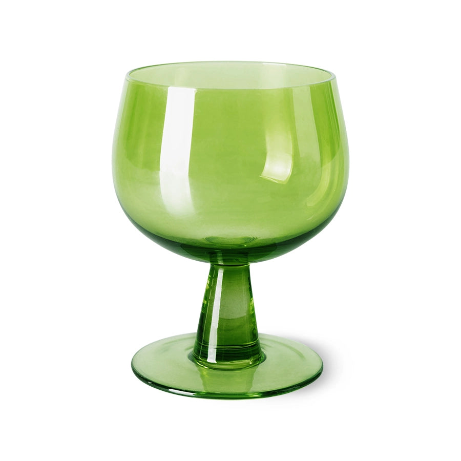 The Emeralds - Lime green wine glass low (set of 4)