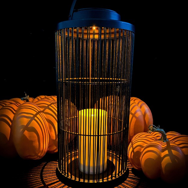 Solar Lantern With Led Pillar Candle