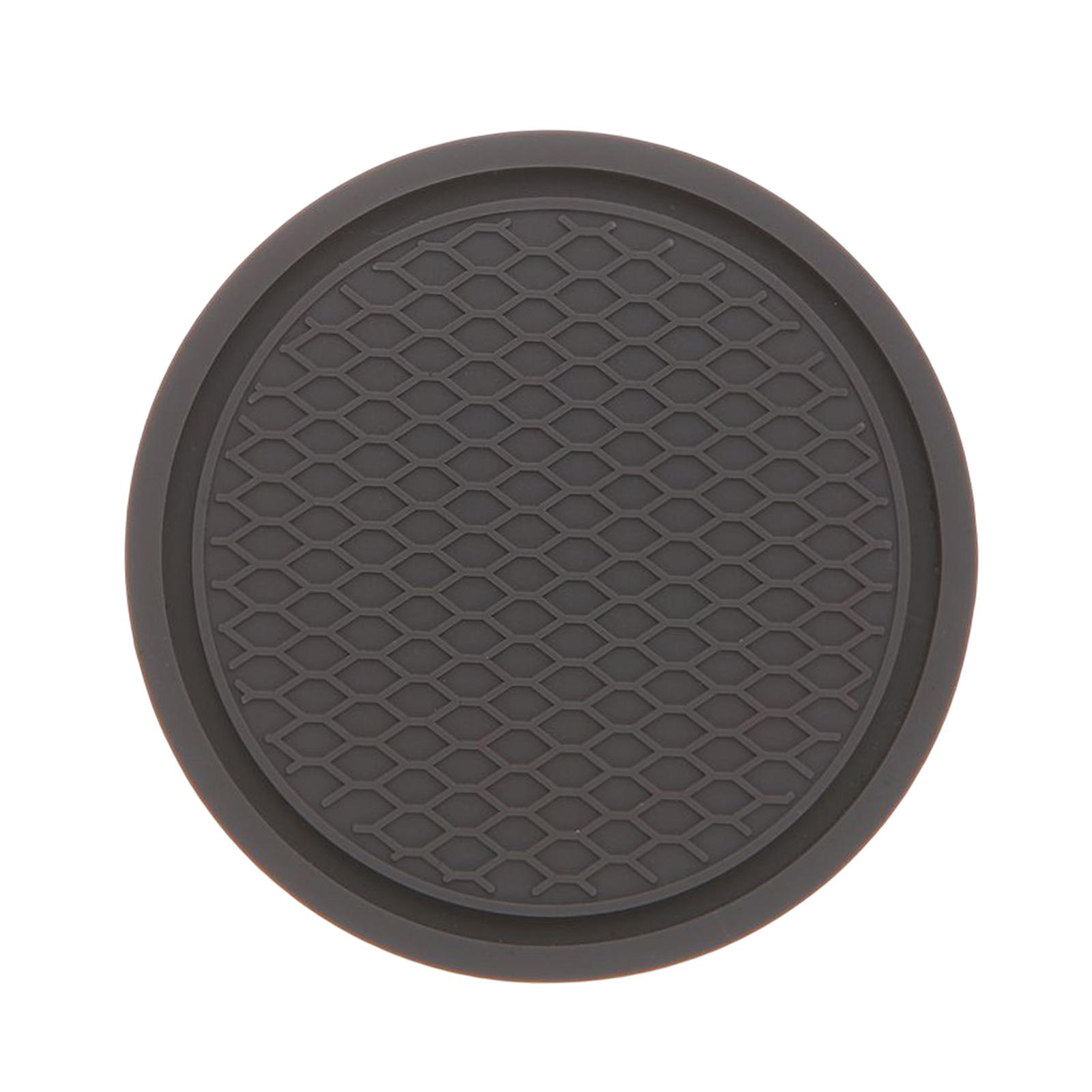 Nonslip Car Cup Holder Coaster Drink Beverage Mat Bottle Pad Scratchproof Decors Shockproof for Trucks Vehicles Living Room Party Grey