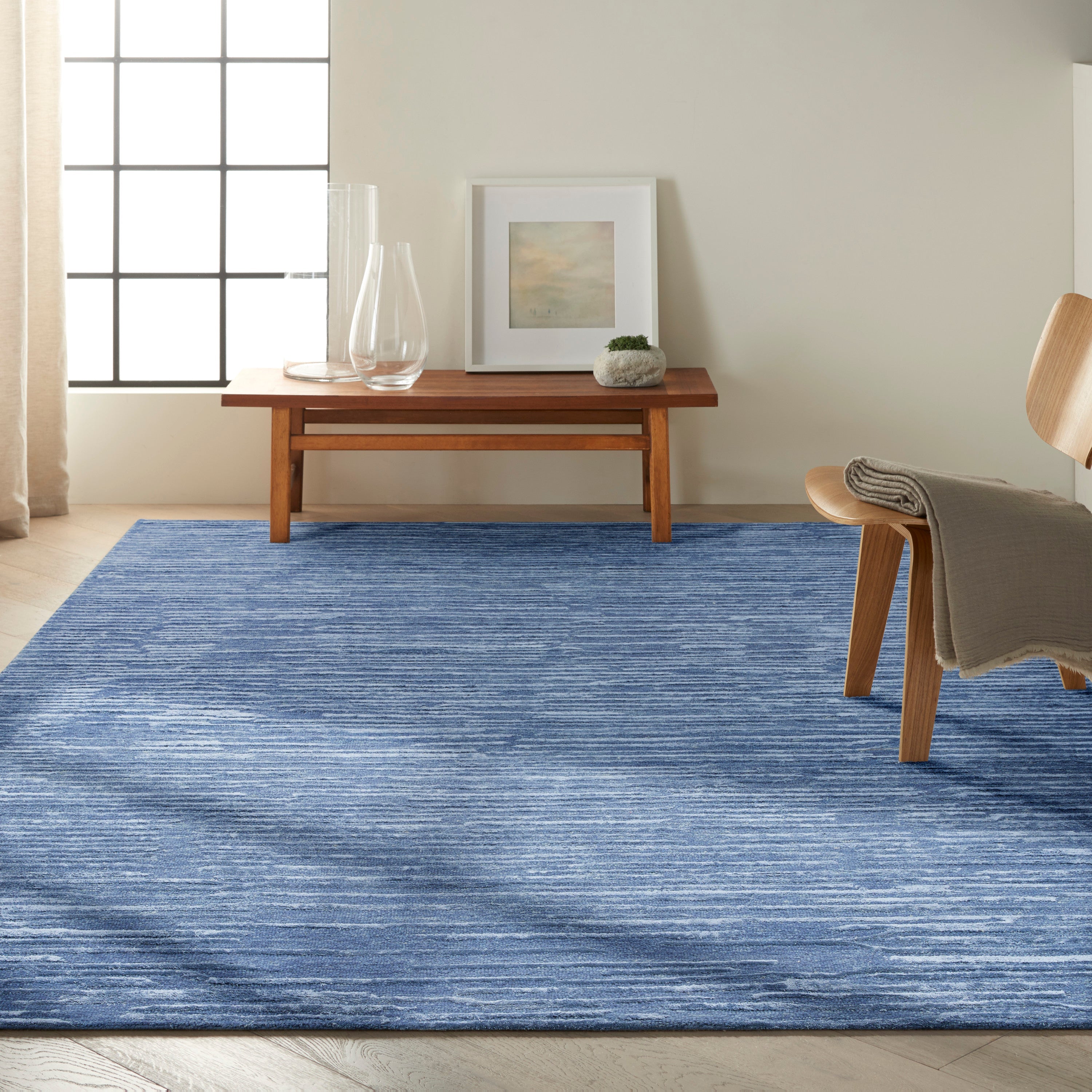 Linear Blue Rug