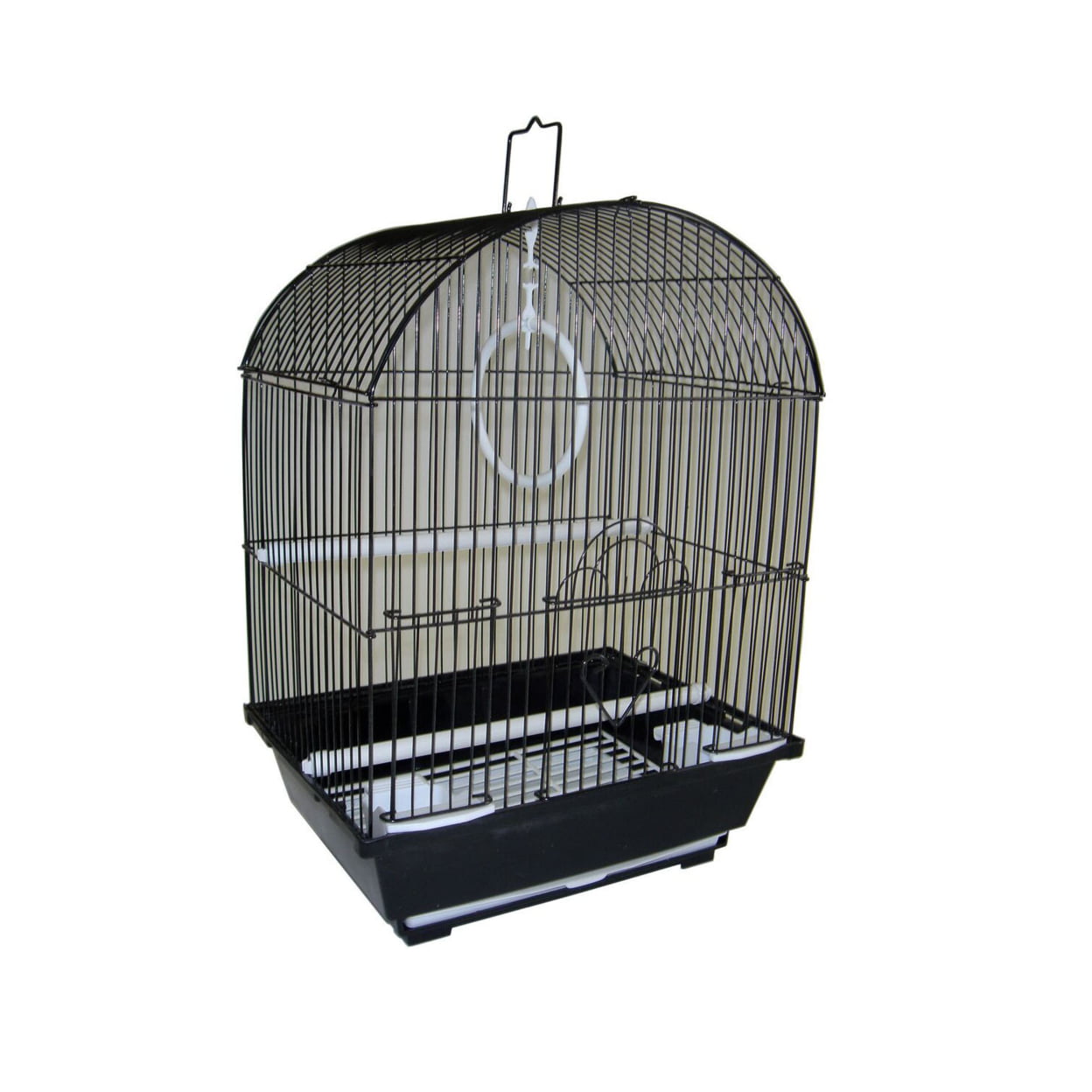 YML A1104BLK Round Top Style Small Parakeet Cage， 11 x 9 x 16