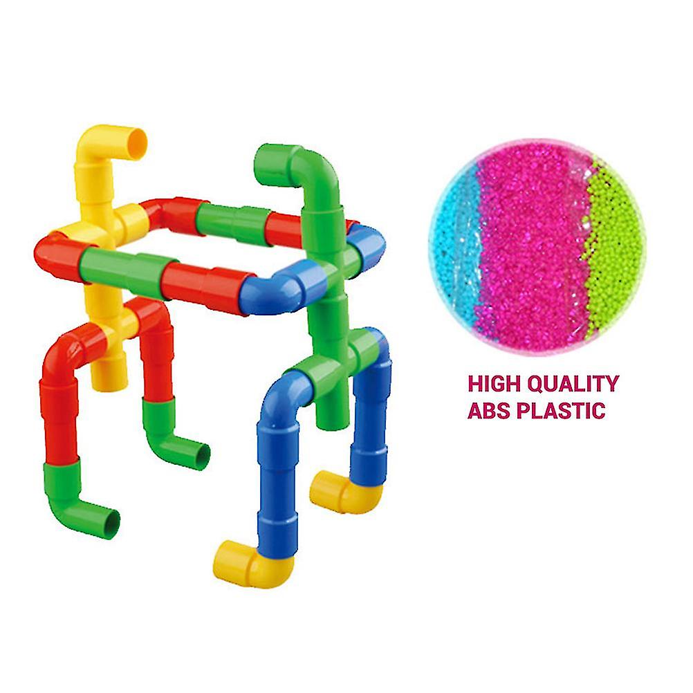 Colorful Pipe Building Blocks Toys Children DIY Assembling Pipeline Tunnel Block Model Toys Kids Gift