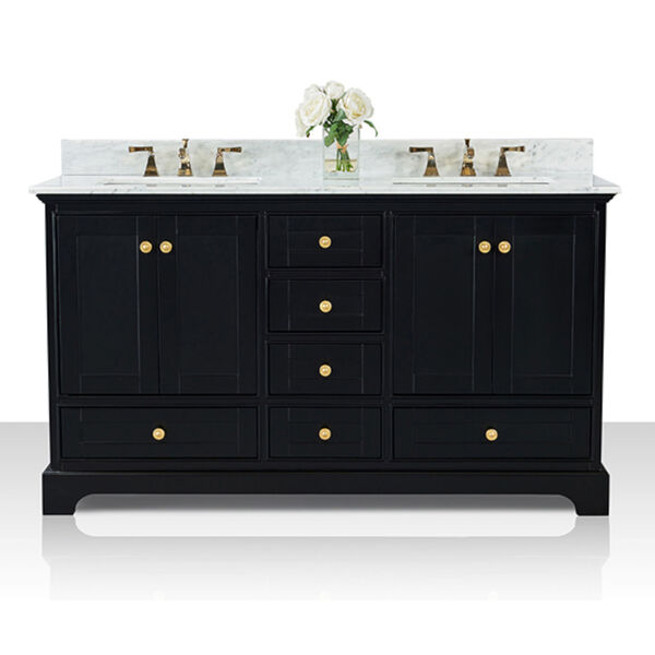 Audrey Black Onyx 60-Inch Vanity Console