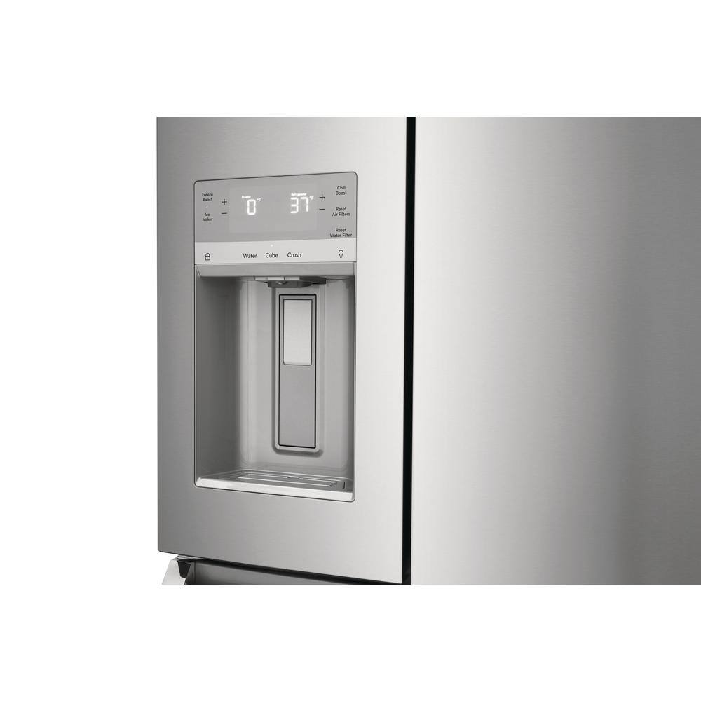 FRIGIDAIRE GALLERY 36 in. Wide 21.5 cu. ft. Counter-Depth 4-Door Refrigerator in Stainless Steel GRQC2255BF