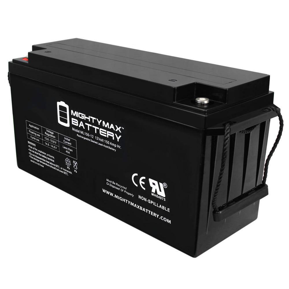 MIGHTY MAX BATTERY 12V 150AH SLA Replacement Battery for Inverters MAX3941584