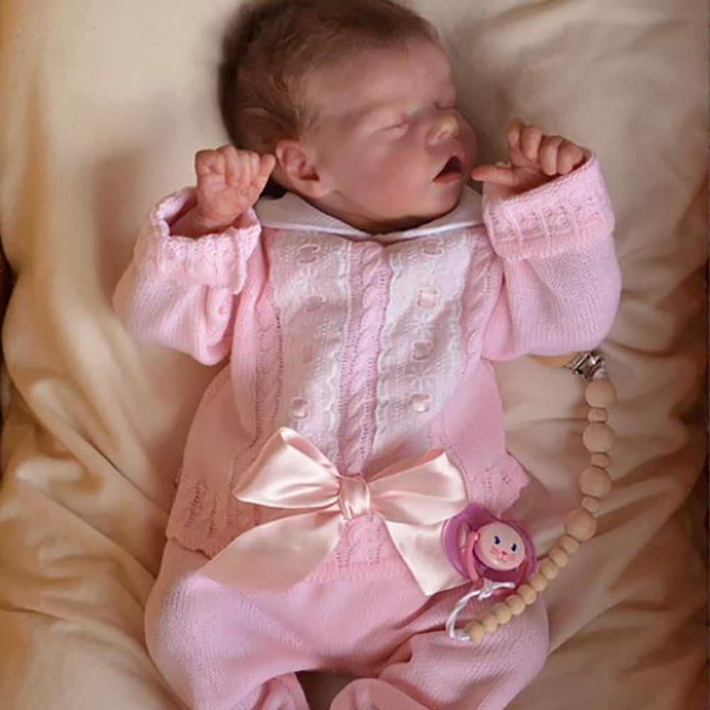 Lifelike Reborn Baby Dolls - Sleeping Baby Doll Cute Realistic Handmade Kids Toys Girl Birthday Christmas Gift