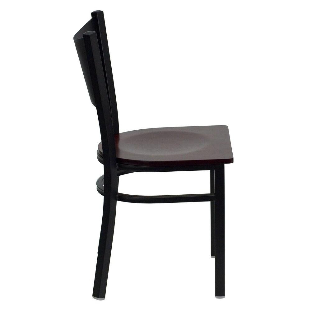 2 Pack Coffee Back Metal Restaurant Chair   17.25\