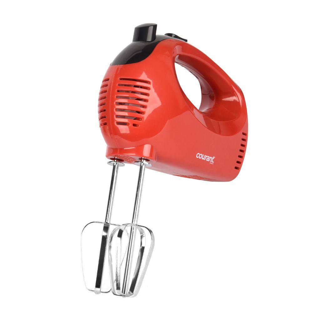 Courant 5-Speed Red Hand Mixer with 2-Sturdy Chrome Beaters MCHM1550R974