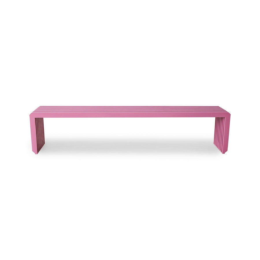 Slatted bench hot pink