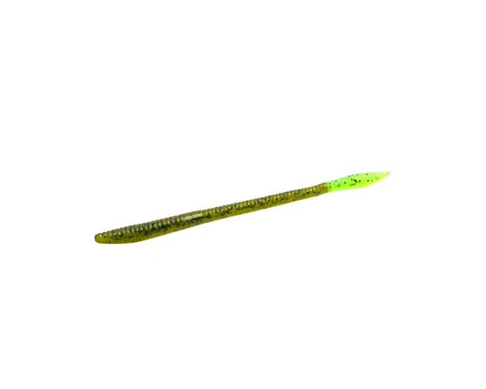 Zoom Trick Worm 6.5 Watermelon/Chartreuse， 20 Pack - 6051