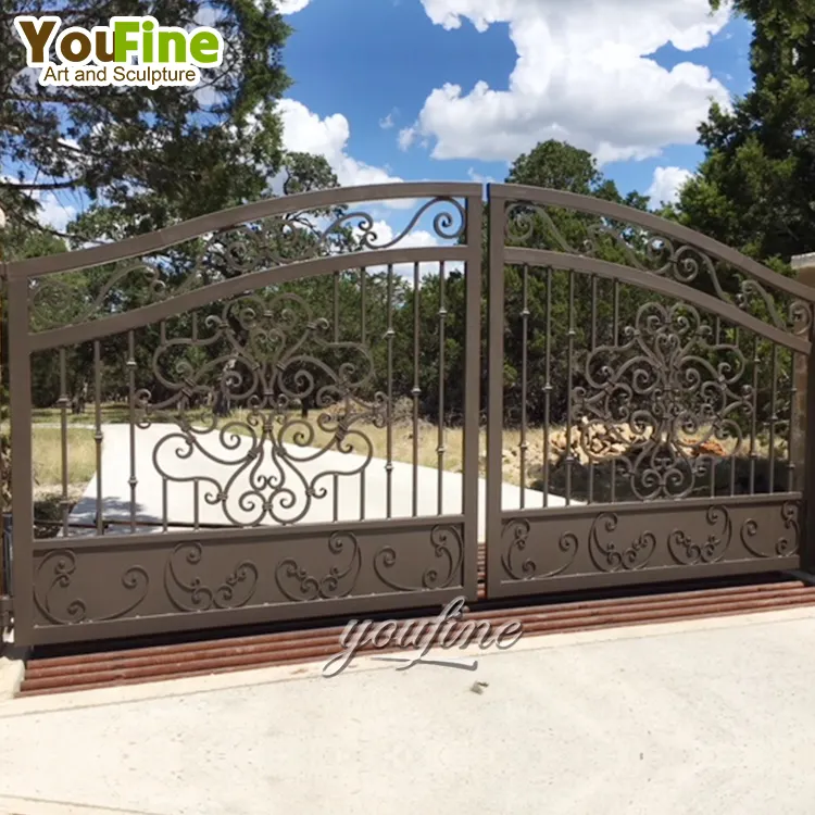 Luxury classic gate wrought iron door design for villa