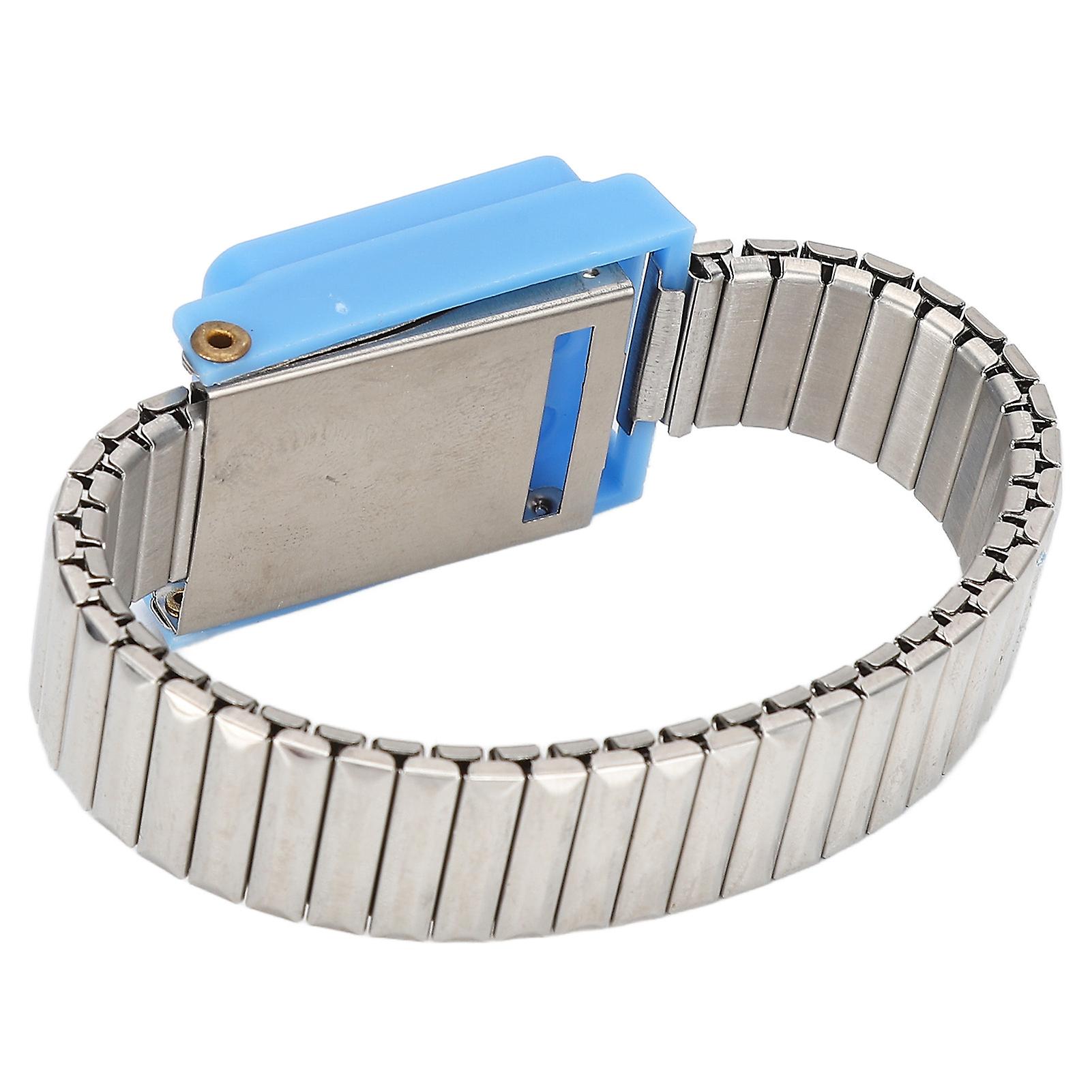 Cordless Esd Wristband No Static Wrist Strap Elastic Wireless Discharge Bracelet Metal