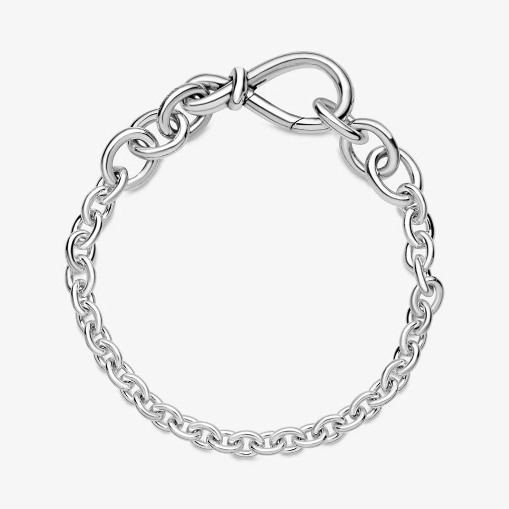 PANDORA  Chunky Infinity Knot Chain Bracelet