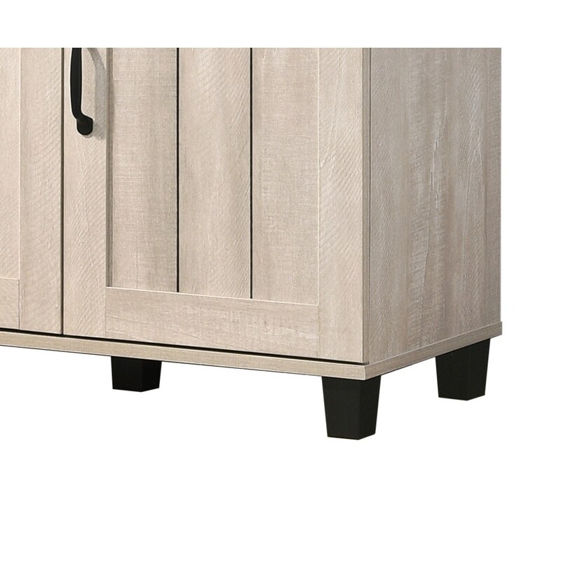 Corby Dusty Gray Oak Finish 3 Door Shoe CabinetDusty Gray O