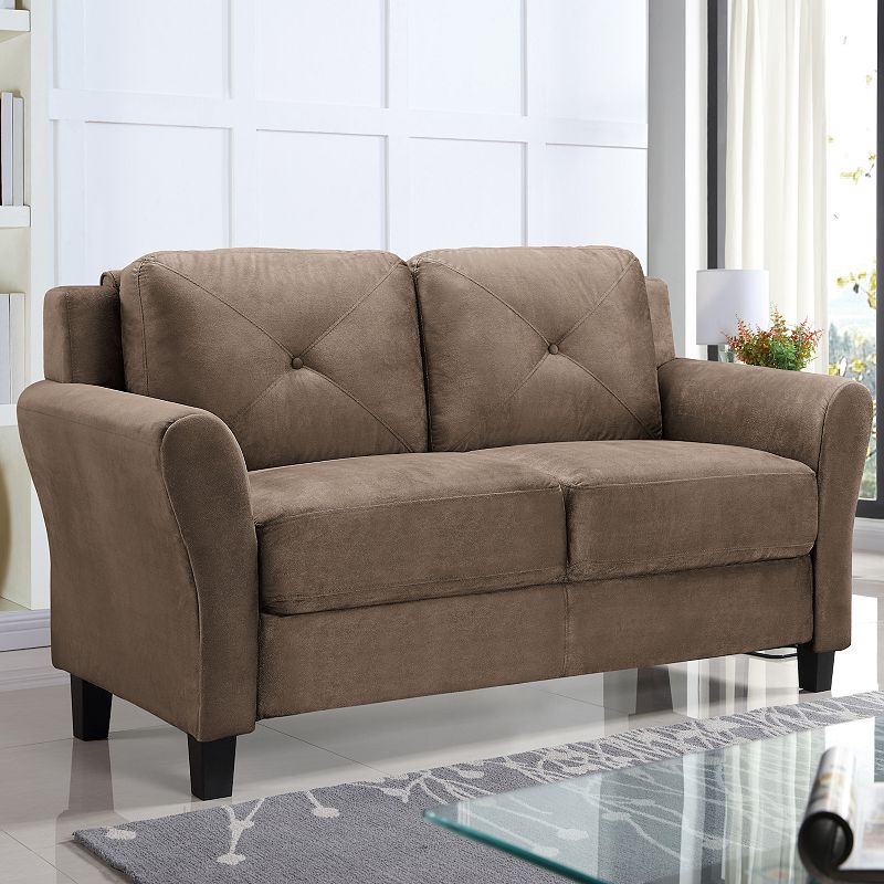 Lifestyle Solutions Hartford Rolled Arm Loveseat