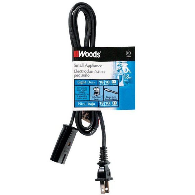 Woods 18 2 Hpn 125 V 6 Ft L Small Appliance Cord