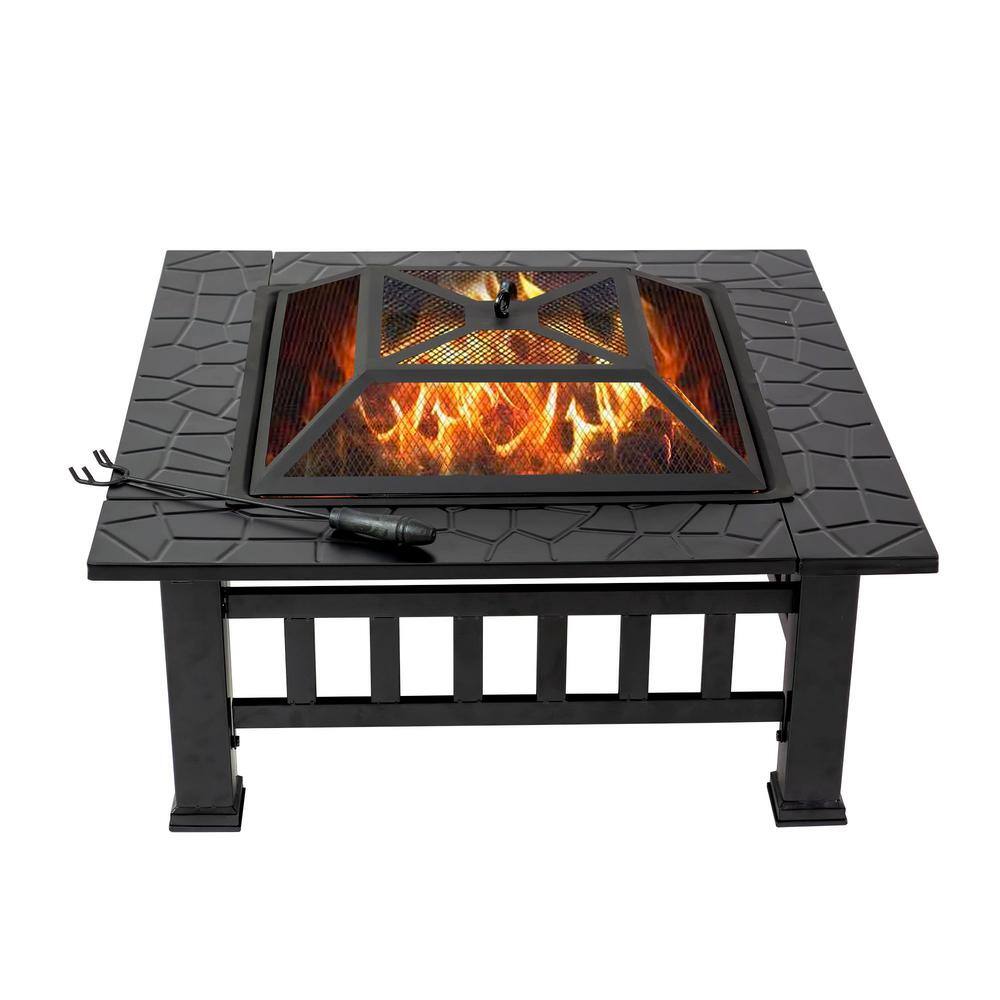 Durango 32 in. x 16.9 in. Square Steel Charcoal Fire Pit 141009