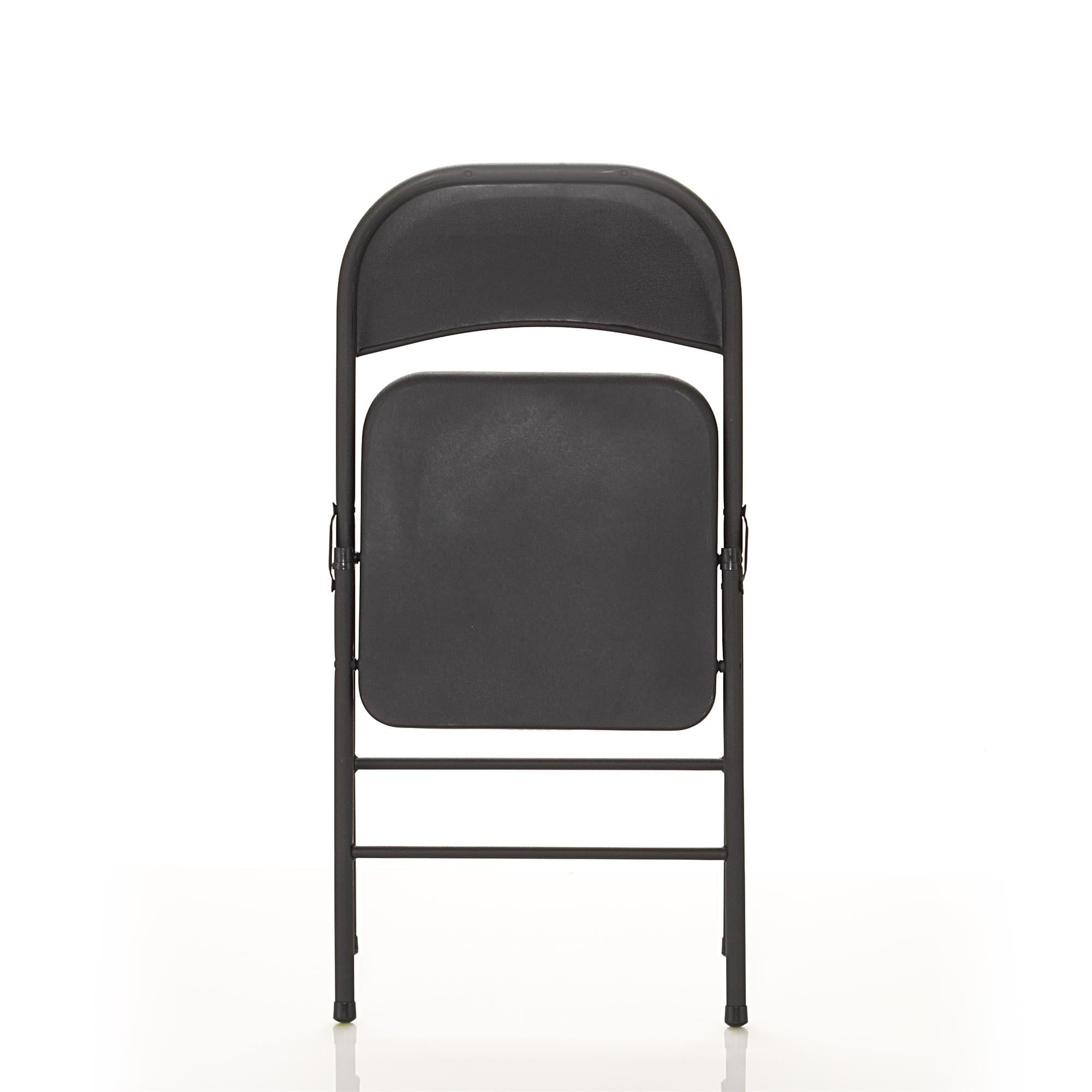 Mainstays Steel Folding Chair (4 Pack), Black