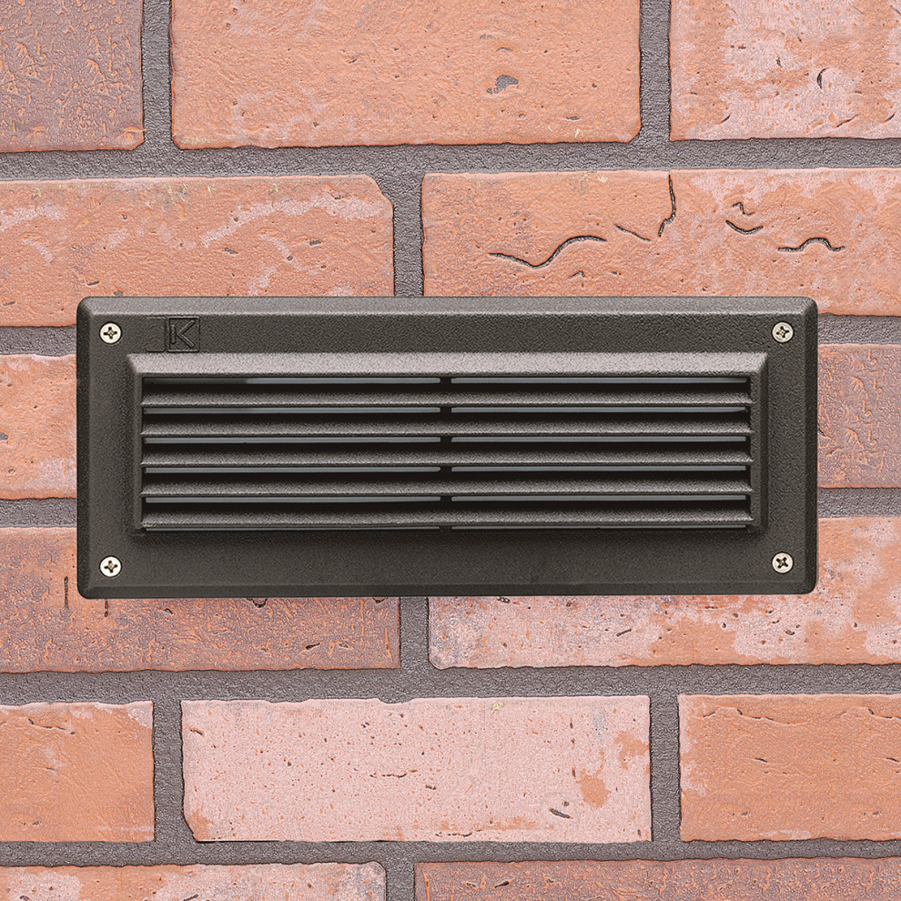 Kichler 15773AZT30R LED Brick Light  Textured Bronze Finish   Transitional   Stair And Step Lights   by 1STOPlighting  Houzz